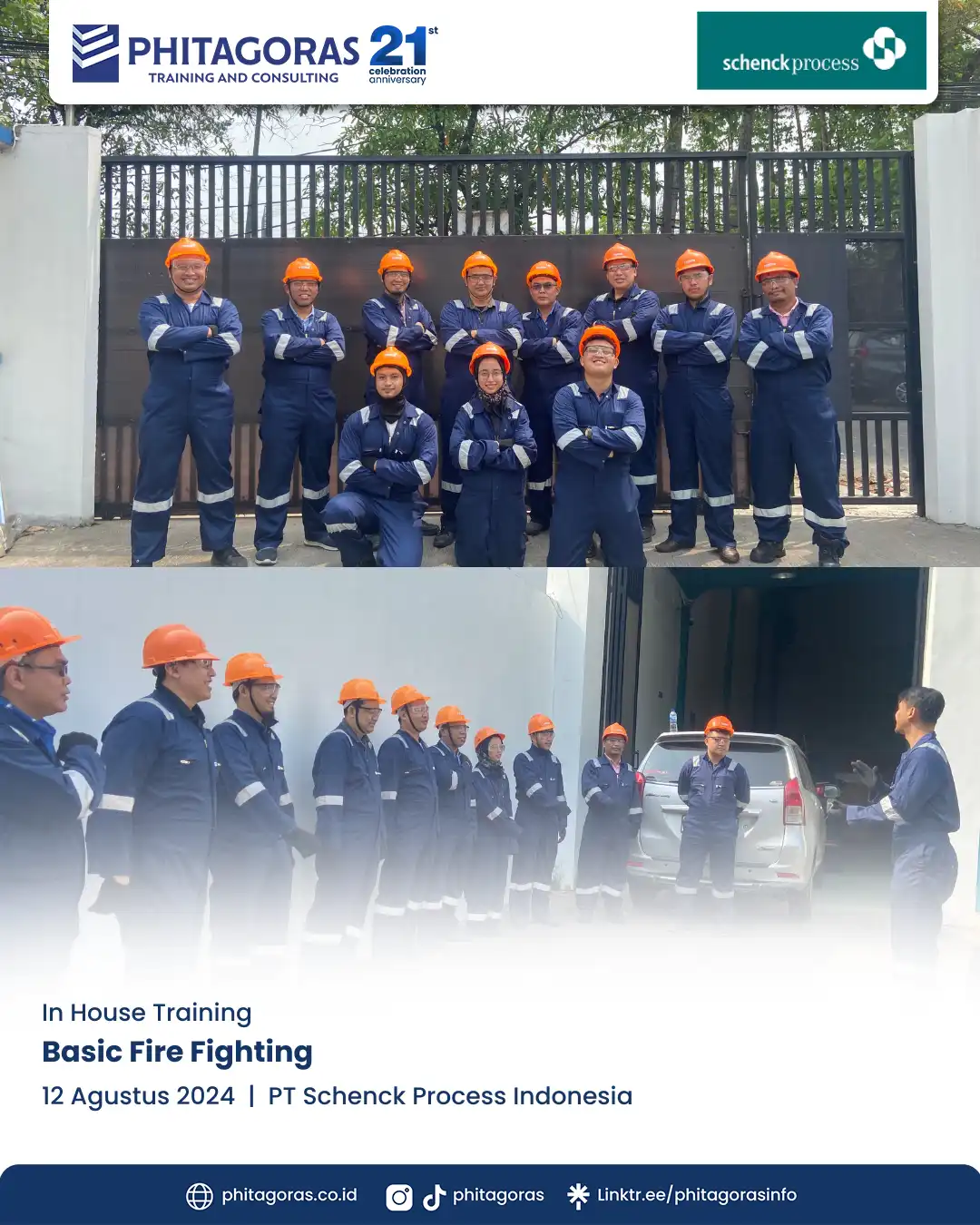 Inhouse Training Basic Fire Fighting - PT Schenck Process Indonesia Tanggal 12 Agustus 2024