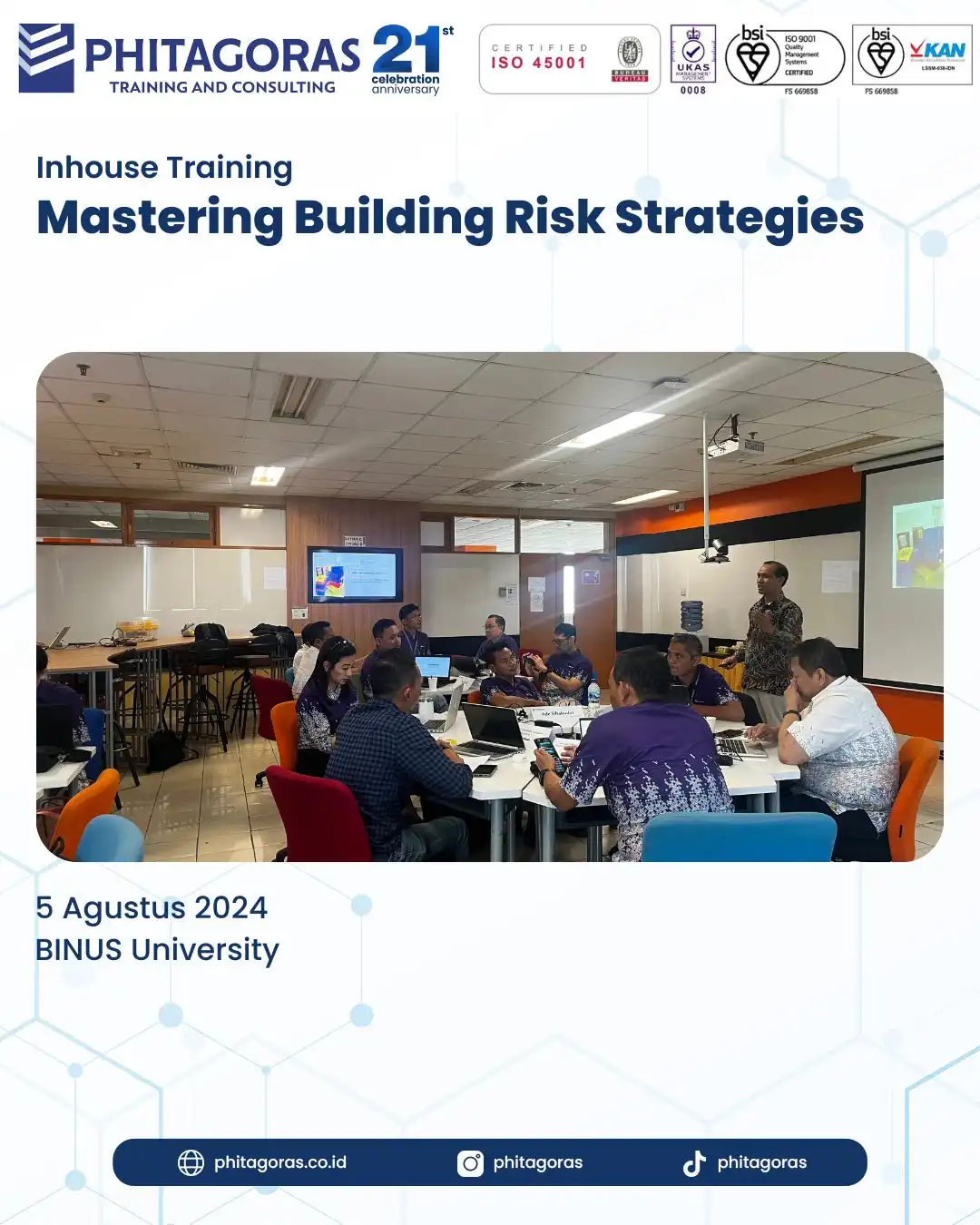 Inhouse Training Mastering Building Risk Strategies - BINUS UniversityTanggal 5 Agustus 2024