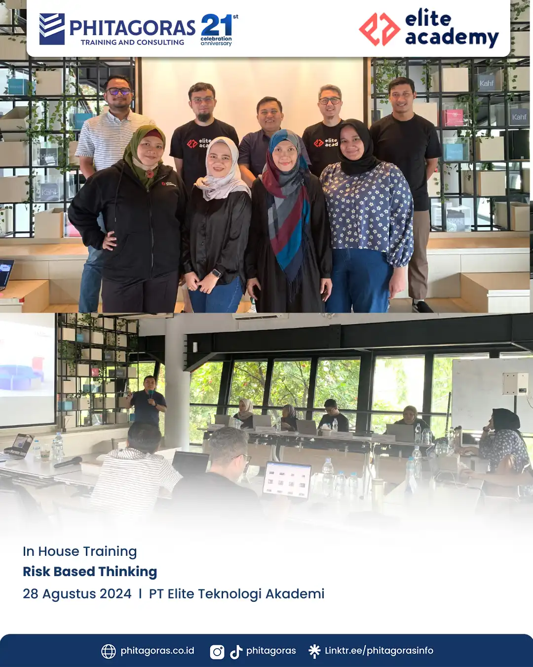 Inhouse Training Risk Based Thinking - PT Elite Teknologi Akademi Tanggal 28 Agustus 2024