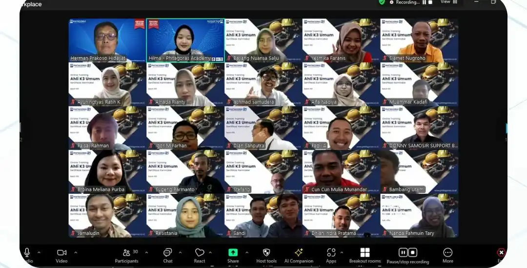 Public Training Ahli K3 Umum Sertifikasi KEMNAKER Batch 193 Tanggal 05-19 Agustus 2024