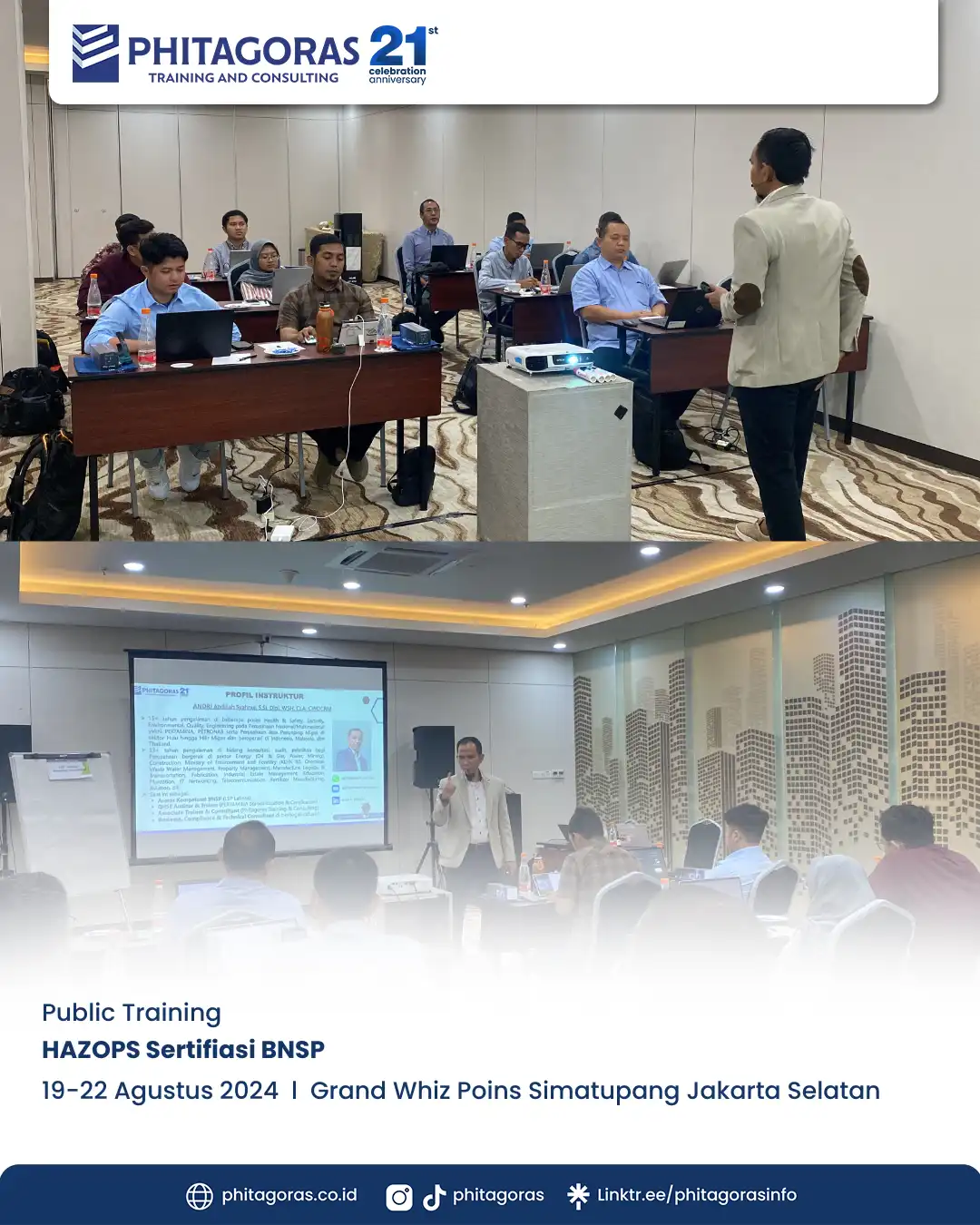Public Training HAZOPS Sertifikasi BNSP Tanggal 19-22 Agustus 2024