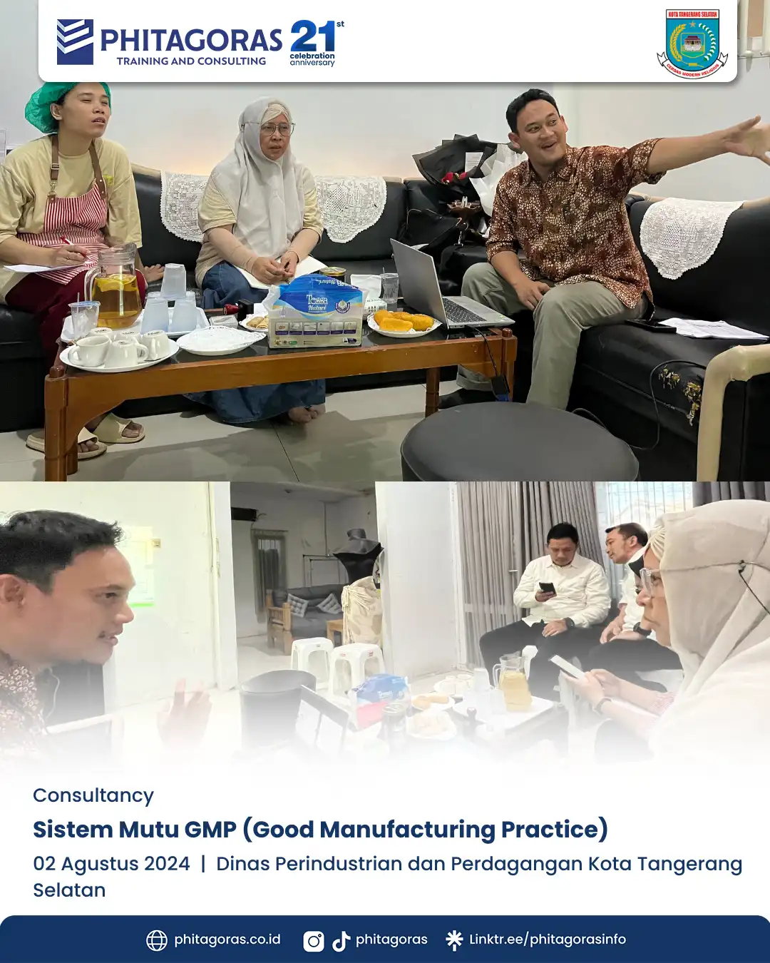 Consultancy Sistem Mutu GMP (Good Manufacturing Practice) - Dinas Perindustrian dan Perdagangan Kota Tangerang Selatan