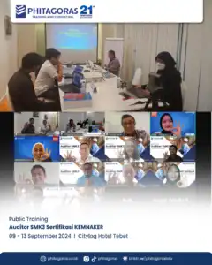 Public Training Auditor SMK3 Sertifikasi KEMNAKER Tanggal 09-13 September 2024