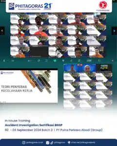 Inhouse Training Accident Investigation Sertifikasi BNSP - PT Putra Perkasa Abadi (Group) Batch 2 Tanggal 02 - 04 September 2024