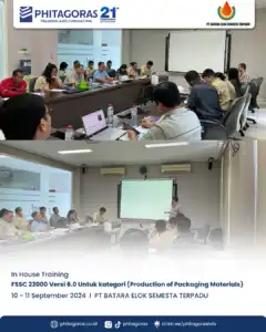 Inhouse Training FSSC 22000 Versi 6.0 Untuk Kategori I (Production of Packaging Materials) - PT Batara Elok Semesta Terpadu Tanggal 10-11 September 2024