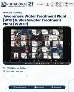 Inhouse Training Awareness Water Treatment Plant (WTP) & Wastewater Treatment Plant (WWTP) - PT Hutama Karya Tanggal 7-9 Oktober 2024