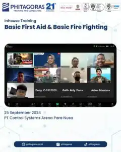 Inhouse Training Basic First Aid & Basic Fire Fighting - PT Control Systems Arena Para Nusa Tanggal 25 September 2024