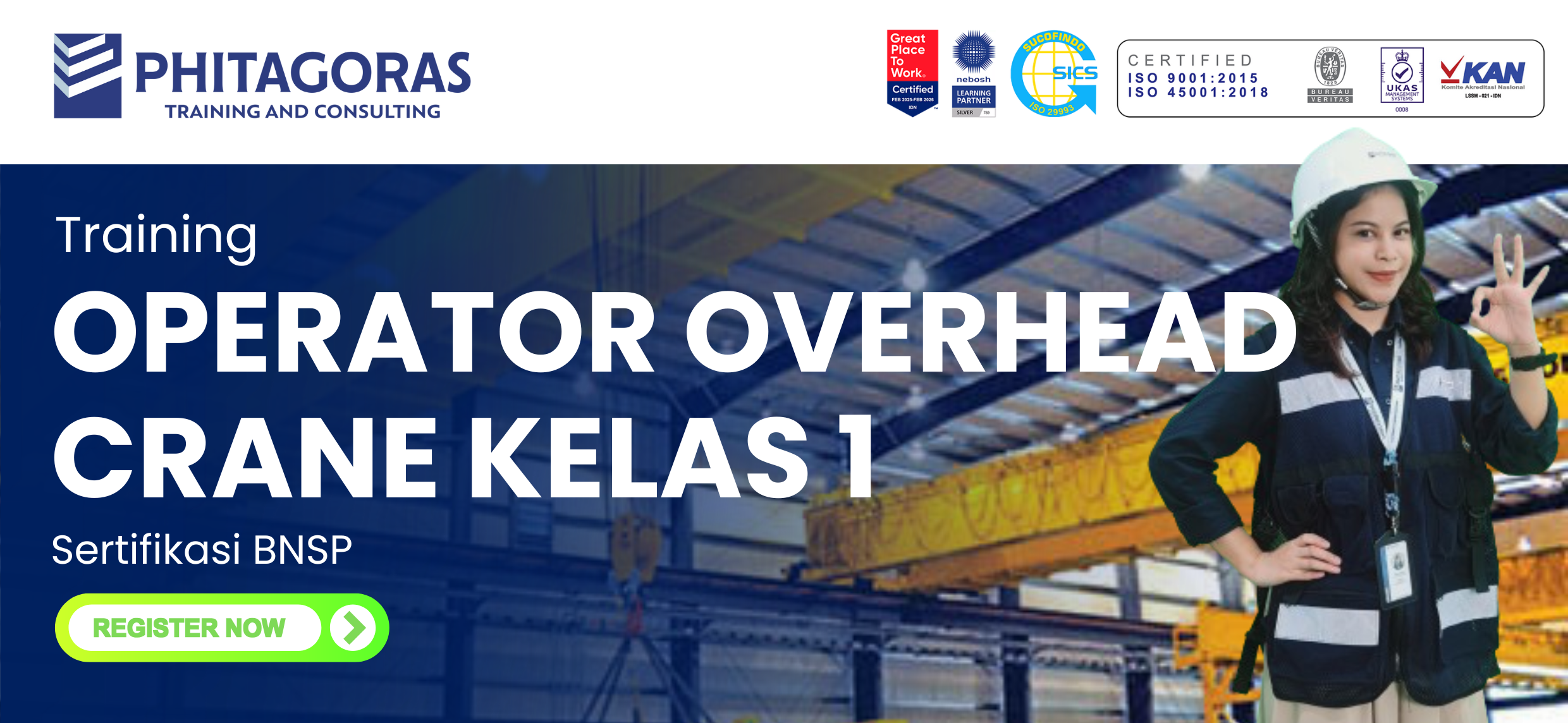 Operator Overhead Crane Kelas 1 Sertifkasi KEMNAKER