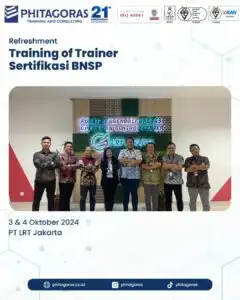 Refreshment TOT Sertifikasi BNSP, PT LRT Jakarta (3 & 4 Oktober 2024)