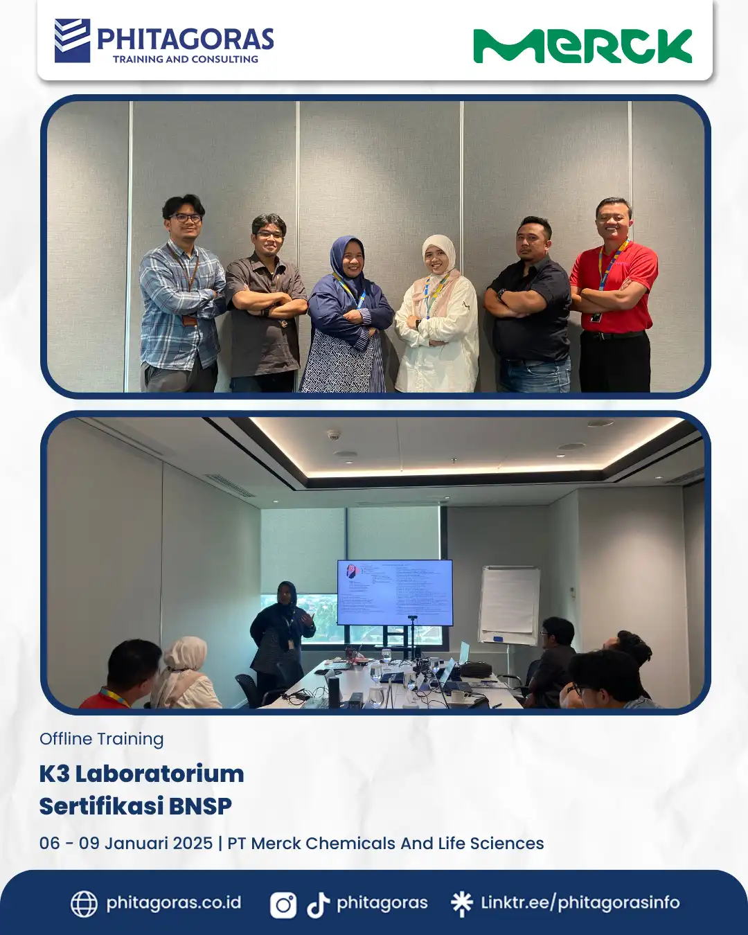 K3 Laboratorium Sertifikasi BNSP, PT Merck Chemicals And Life Sciences ( 6 - 9 Januari 2025)
