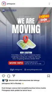 Phitagoras Pindah Kantor