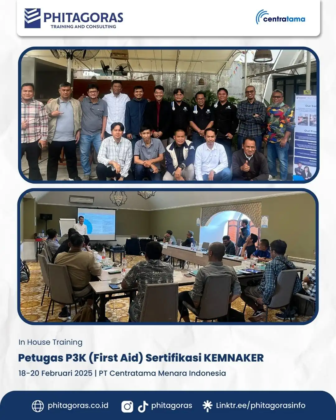 Pelatihan Petugas P3K (First Aid) Sertifikasi KEMNAKER
