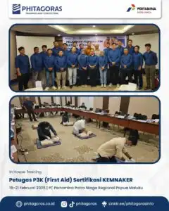 Petugas P3K (First Aid) Sertifikasi KEMNAKER, PT Pertamina Patra Niaga Regional Papua Maluku (19-21 Februari 2025)