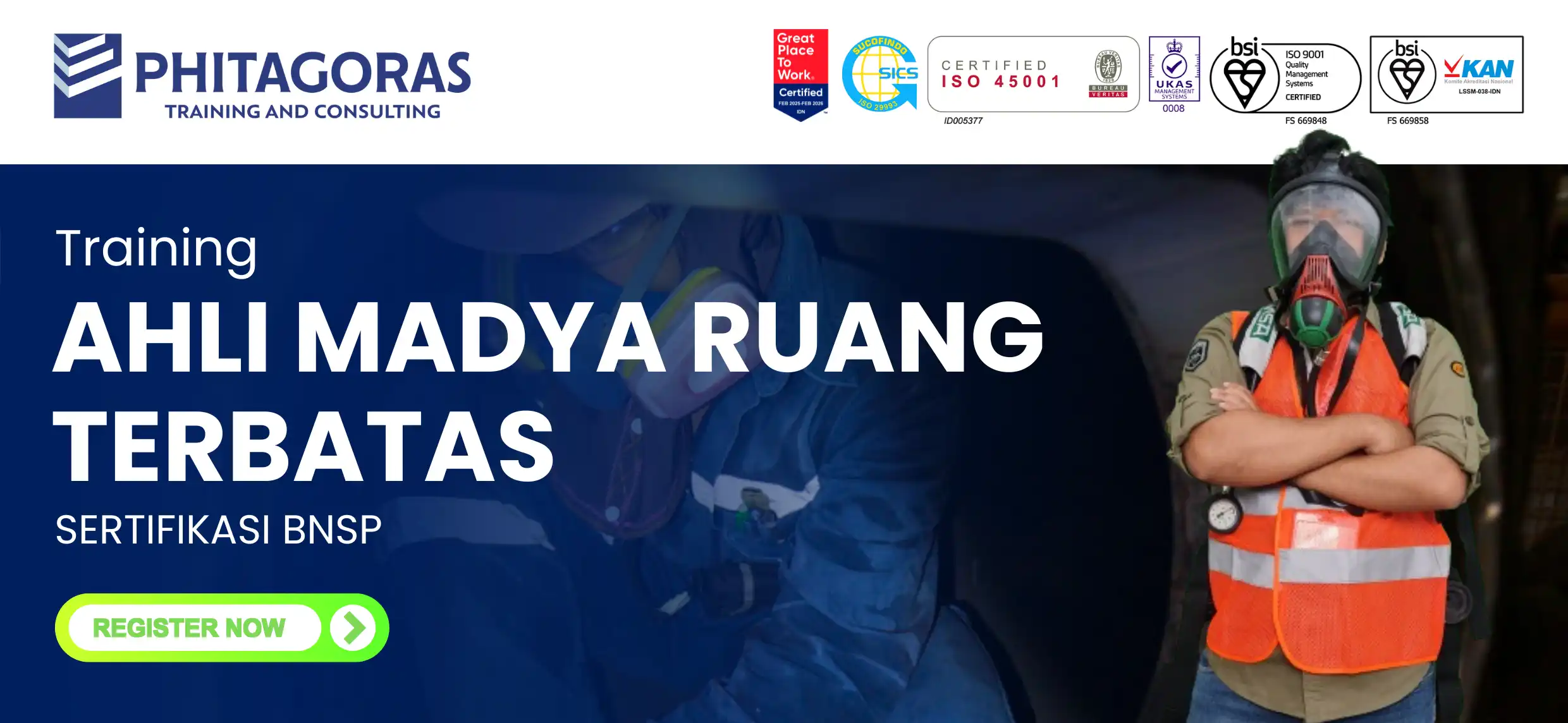 Training Ahli Madya Ruang Terbatas Sertifikasi BNSP