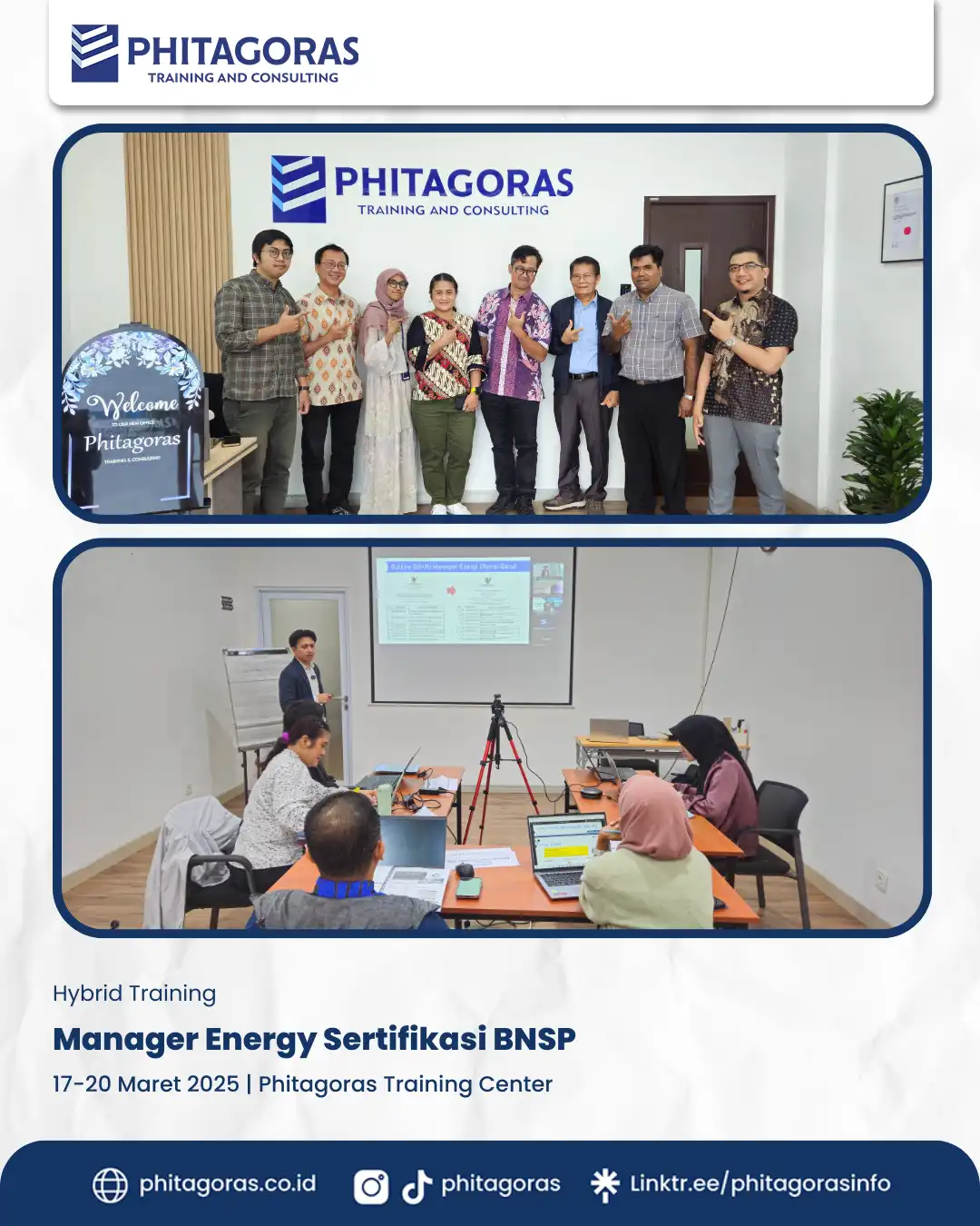 Hybrid Training - Manager Energy Sertifikasi BNSP, Phitagoras Training Center (17-20 Maret 2025)