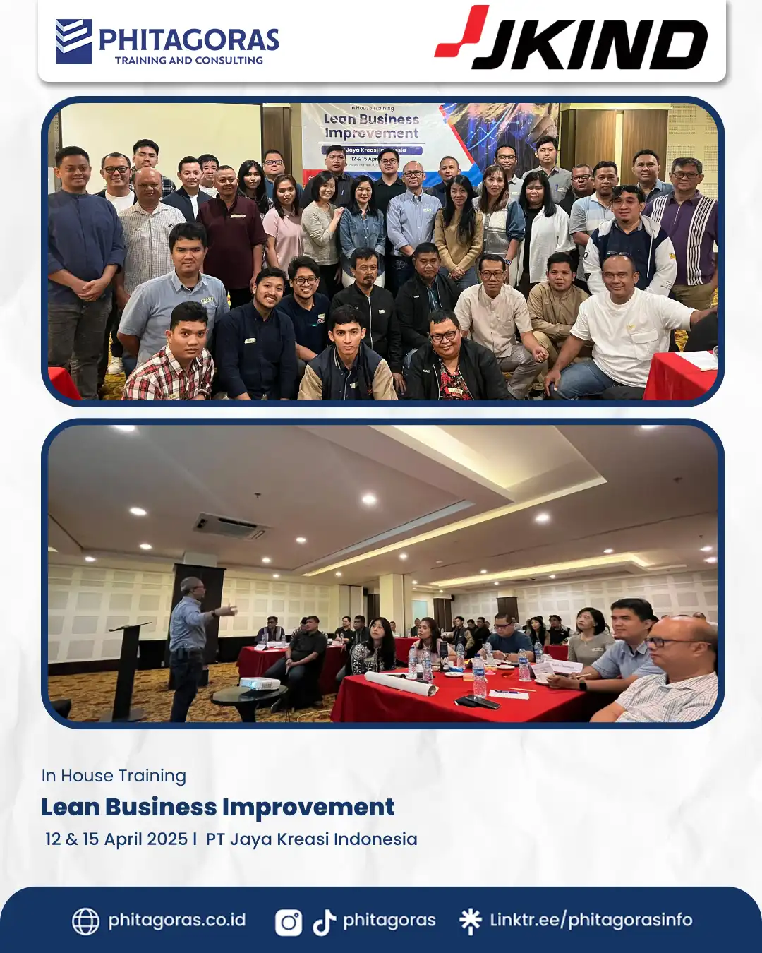 Lean Business Improvement, PT Jaya Kreasi Indonesia 12 & 15 April 2025