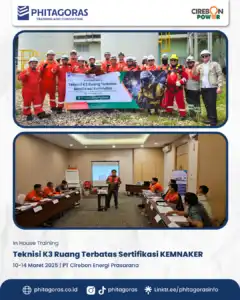 Teknisi K3 Ruang Terbatas Sertifikasi KEMNAKER, PT Cirebon Energi Prasarana (10-14 Maret 2025)