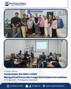 In House Training Pembekalan ISO 9001 & 45001 untuk Memperkuat Peran dan Fungsi Divisi dalam Perusahaan - PT Phitagoras Global Duta 14-15 April 2025
