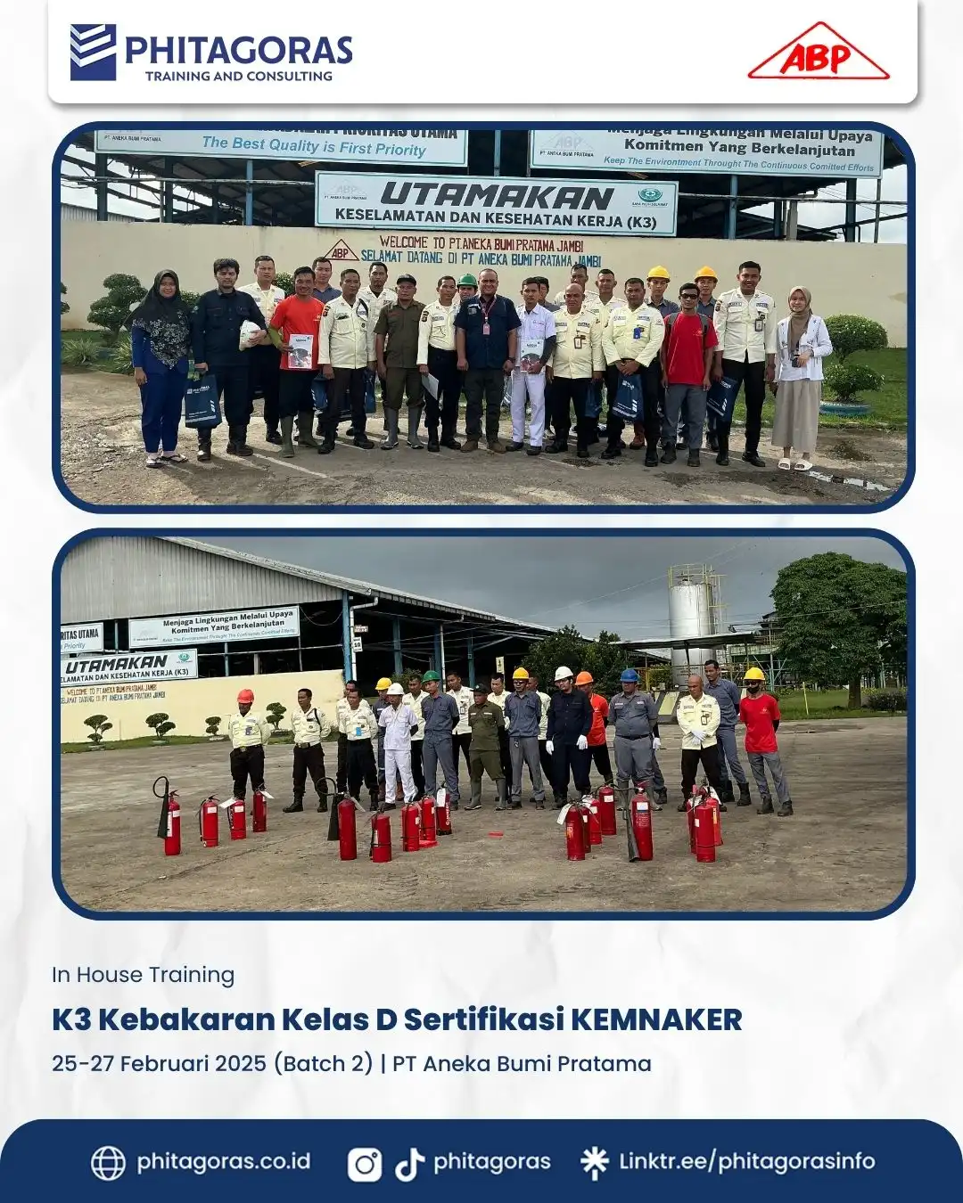 K3 Kebakaran Kelas D Sertifikasi KEMNAKER Batch 2