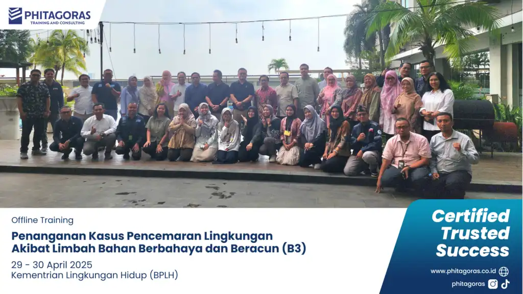 Foto Bersama Penanganan Kasus Pencemaran Lingkungan Akibat Limbah Bahan Berbahaya dan Beracun B3 BPLH