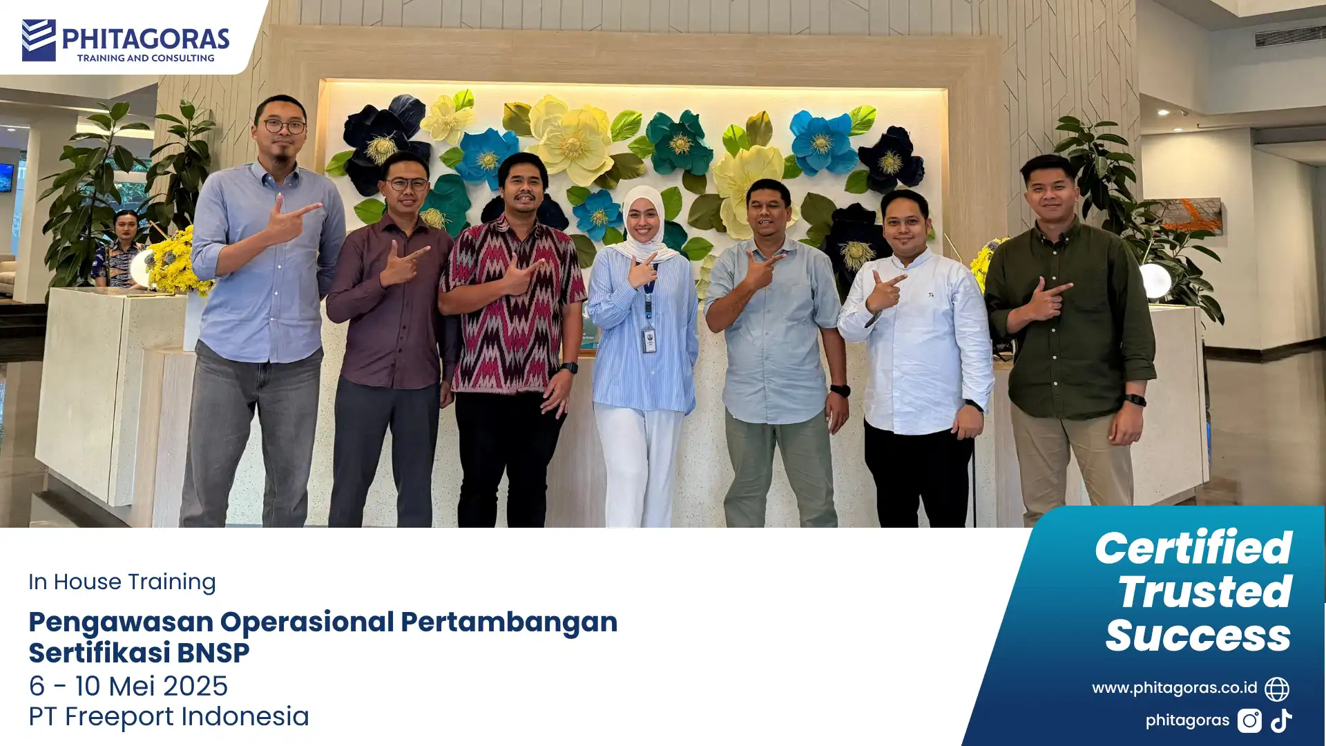Foto Bersama Pengawasan Operasional Pertambangan Sertifikasi BNSP, PT Freeport Indonesia