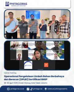 Hybrid Training - Operasional Pengelolaan Limbah Bahan Berbahaya dan Beracun (OPLB3) Sertifikasi BNSP, Hotel Cityloog Hotel Tebet Jakarta (28-30 April 2025)