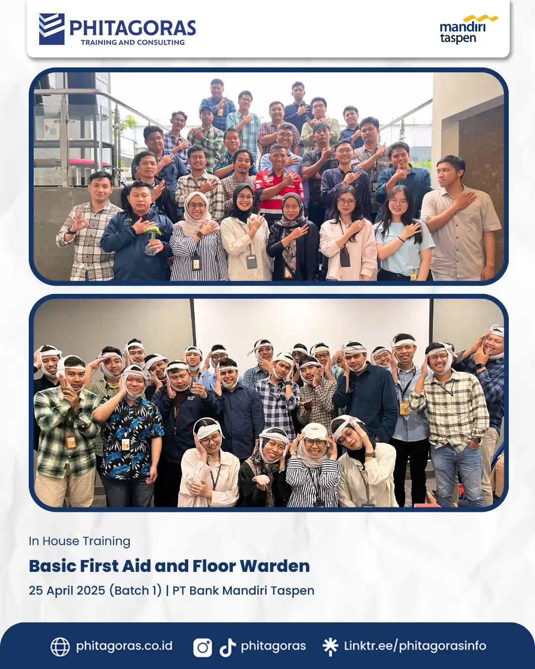 Basic First Aid and Floor Warden (Batch 1), PT Bank Mandiri Taspen (25 April 2025)