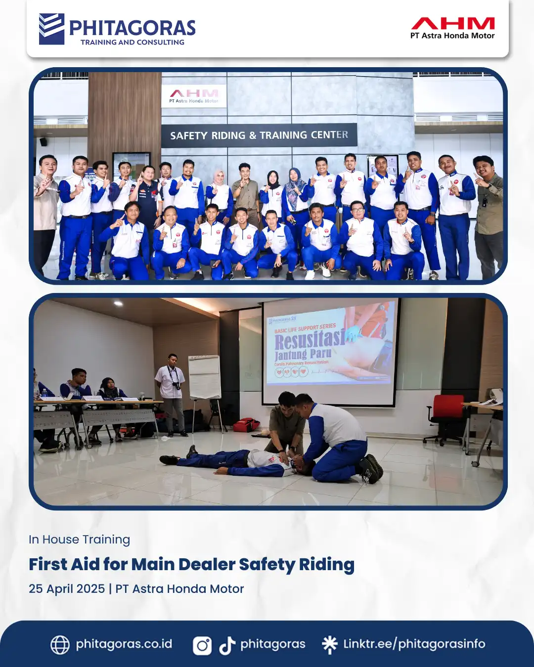 First Aid for Main Dealer Safety Riding, PT Astra Honda Motor (25 April 2025)