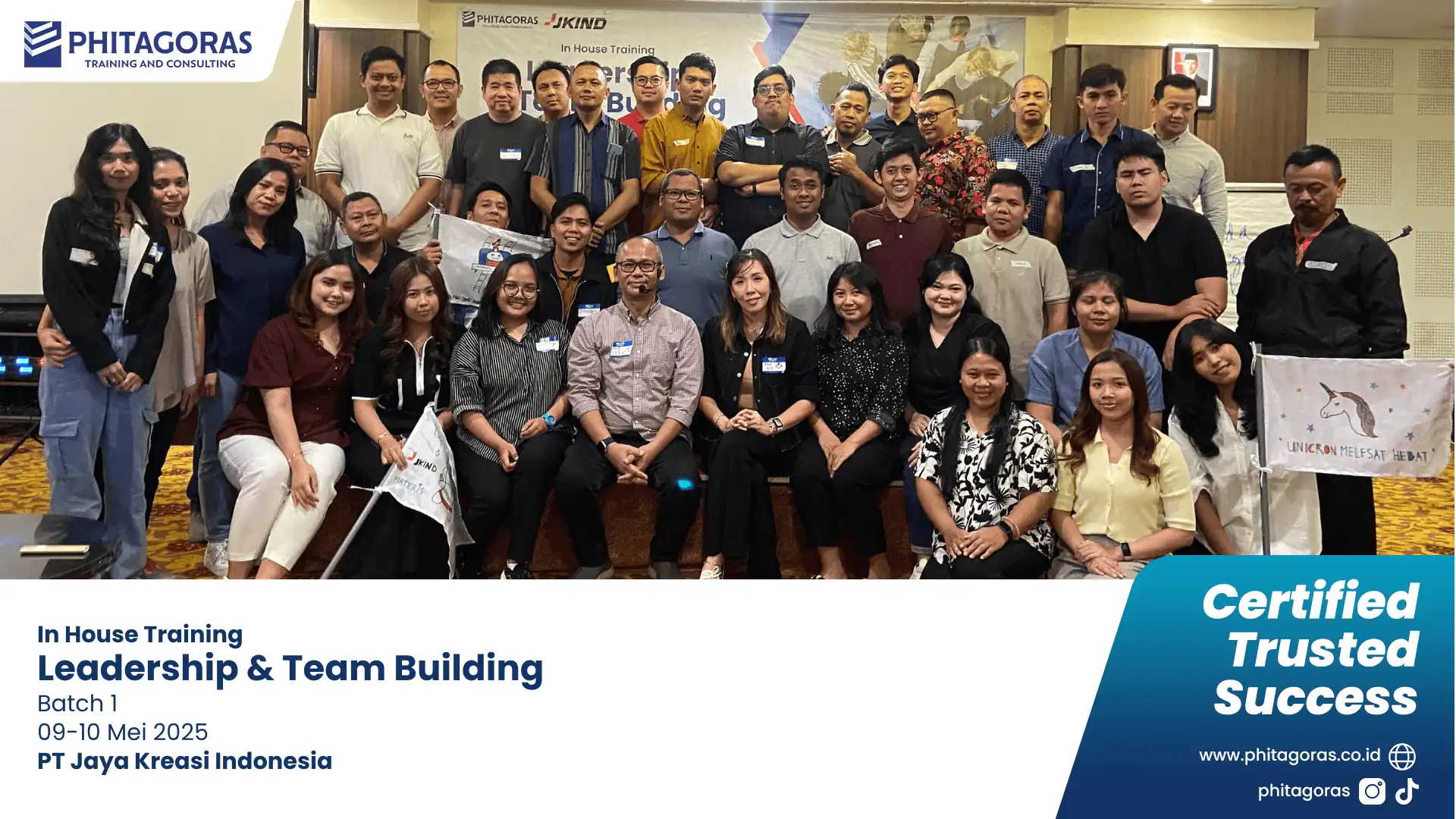 Inhouse training Leadership & Team Building (Batch 1), PT Jaya Kreasi Indonesia (9-10 Mei 2025)