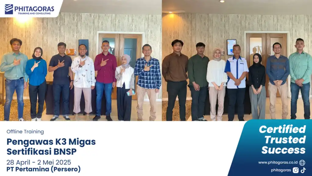 Foto Bersama Kegiatan Training Pengawas K3 Migas Sertifikasi BNSP bersama PT Pertamina (Persero)