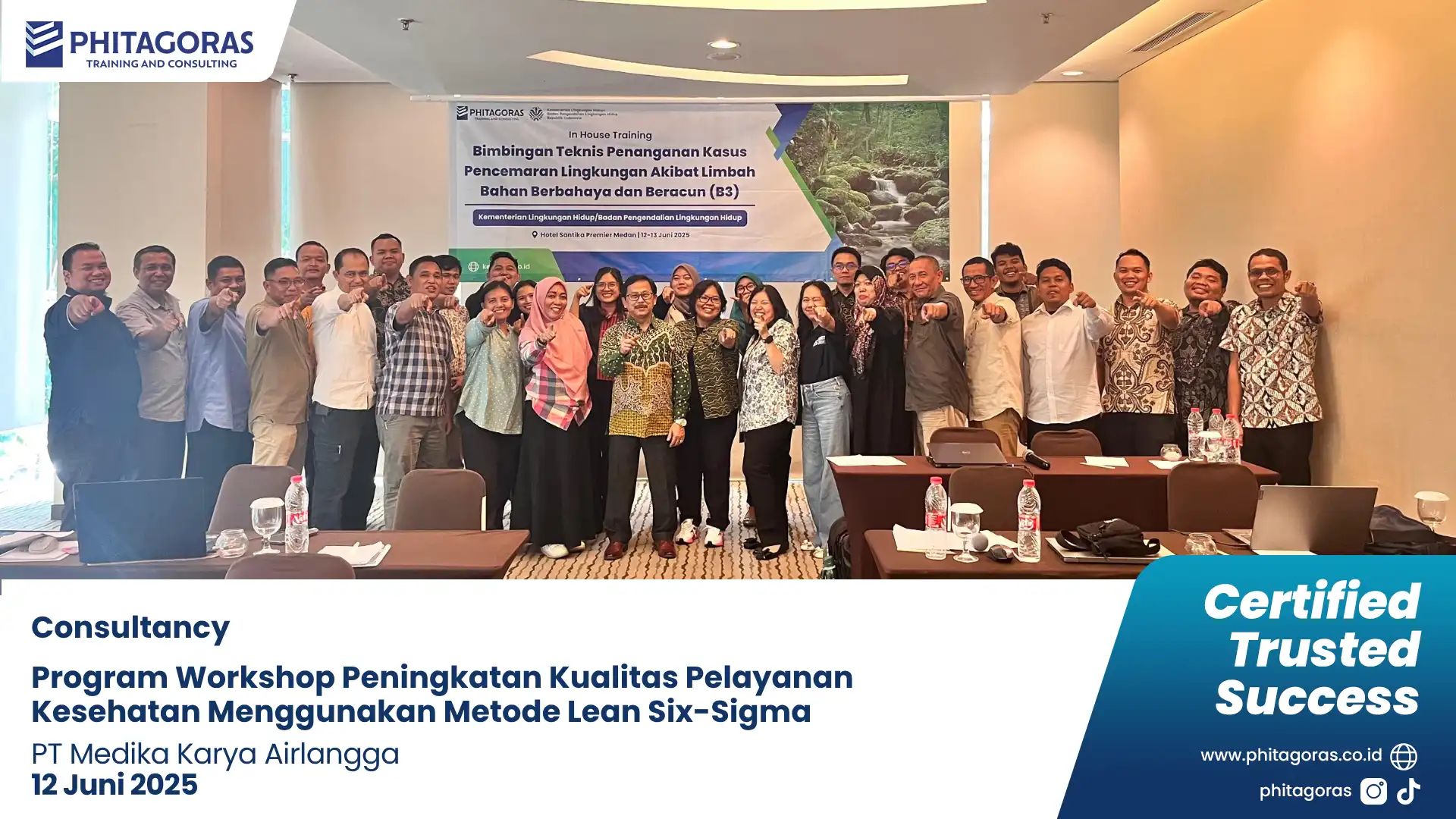 Foto Bersama Bimbingan Teknis Penanganan Kasus Pencemaran Lingkungan Akibat Limbah Bahan Berbahaya dan Beracun (B3) (Batch 4)