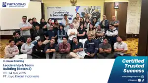 Foto Bersama In House Training Leadership & Team Building (Batch 2) 23–24 Mei 2025 PT Jaya Kreasi Indonesia