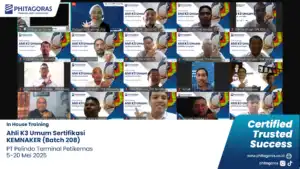 Foto Bersama Online Training Ahli K3 Umum - PT Pelindo Terminal Petikemas 5-20 Mei 2025