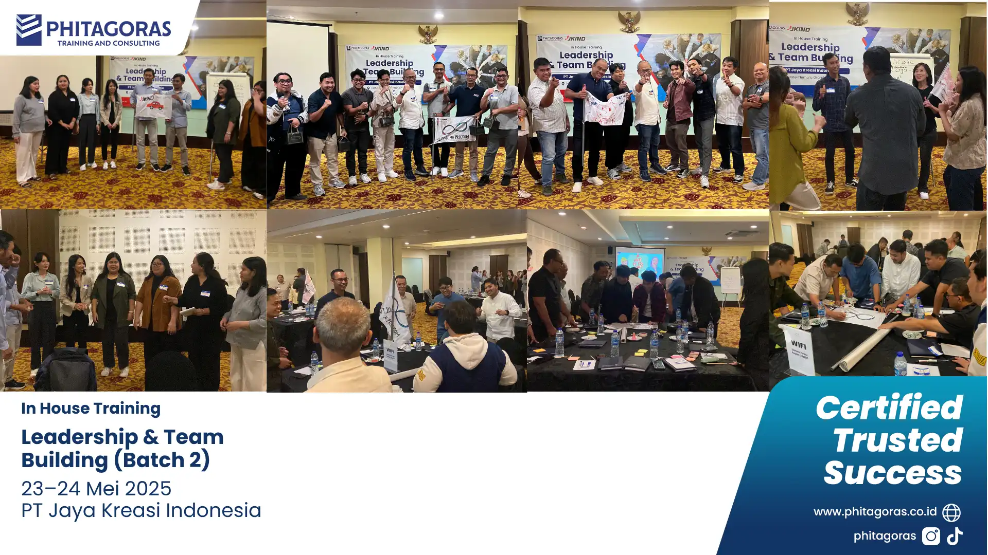 Foto Kegiatan In House Training Leadership & Team Building (Batch 2) 23–24 Mei 2025 PT Jaya Kreasi Indonesia