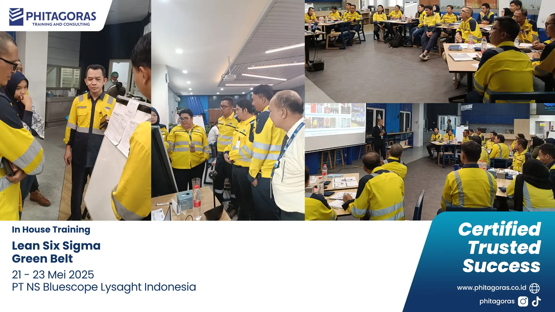 Foto Kegiatan In House Training Lean Six Sigma Green Belt 21 - 23 Mei 2025 PT NS Bluescope Lysaght Indonesia