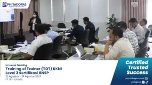 Inhouse Training tot kelas 3 22 Agustus - 24 Agustus 2023 PT LRT Jakarta