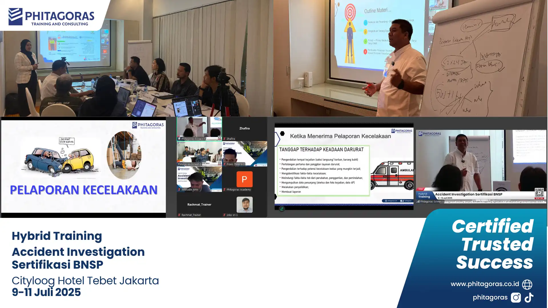 Dokumentasi Kegiatan Hybrid Training - Accident Investigation Sertifikasi BNSP, Cityloog Hotel Tebet Jakarta (9-11 Juli 2025)