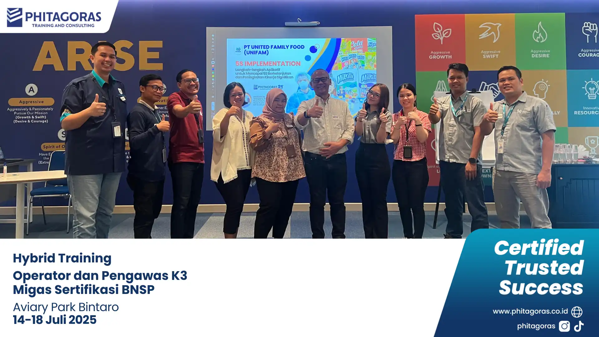 Foto Bersama IHT - 5S Implementation, PT United Family Food (14-15 Juli 2025)