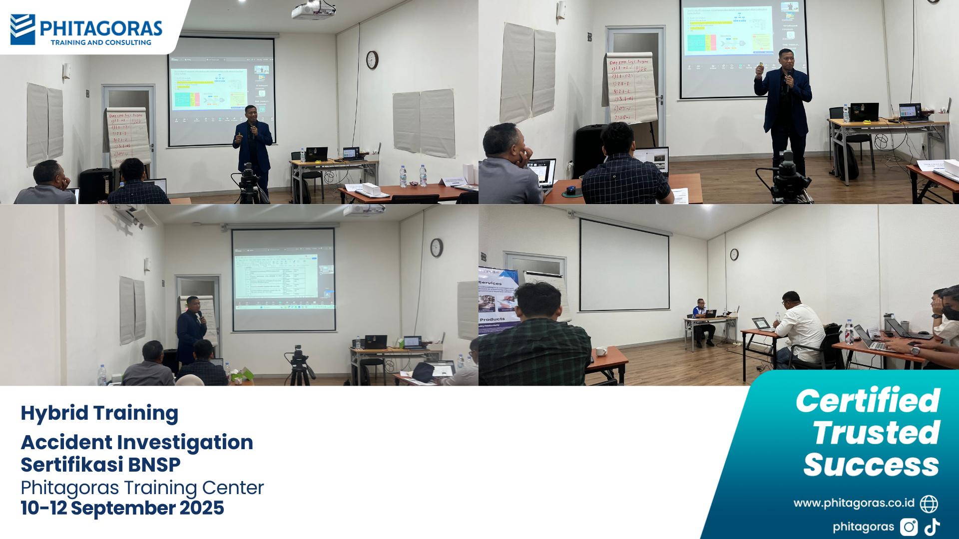 Dokumentasi Kegiatan Hybrid Training - Accident Investigation Sertifikasi BNSP, Phitagoras Training Center 10-12 September 2025