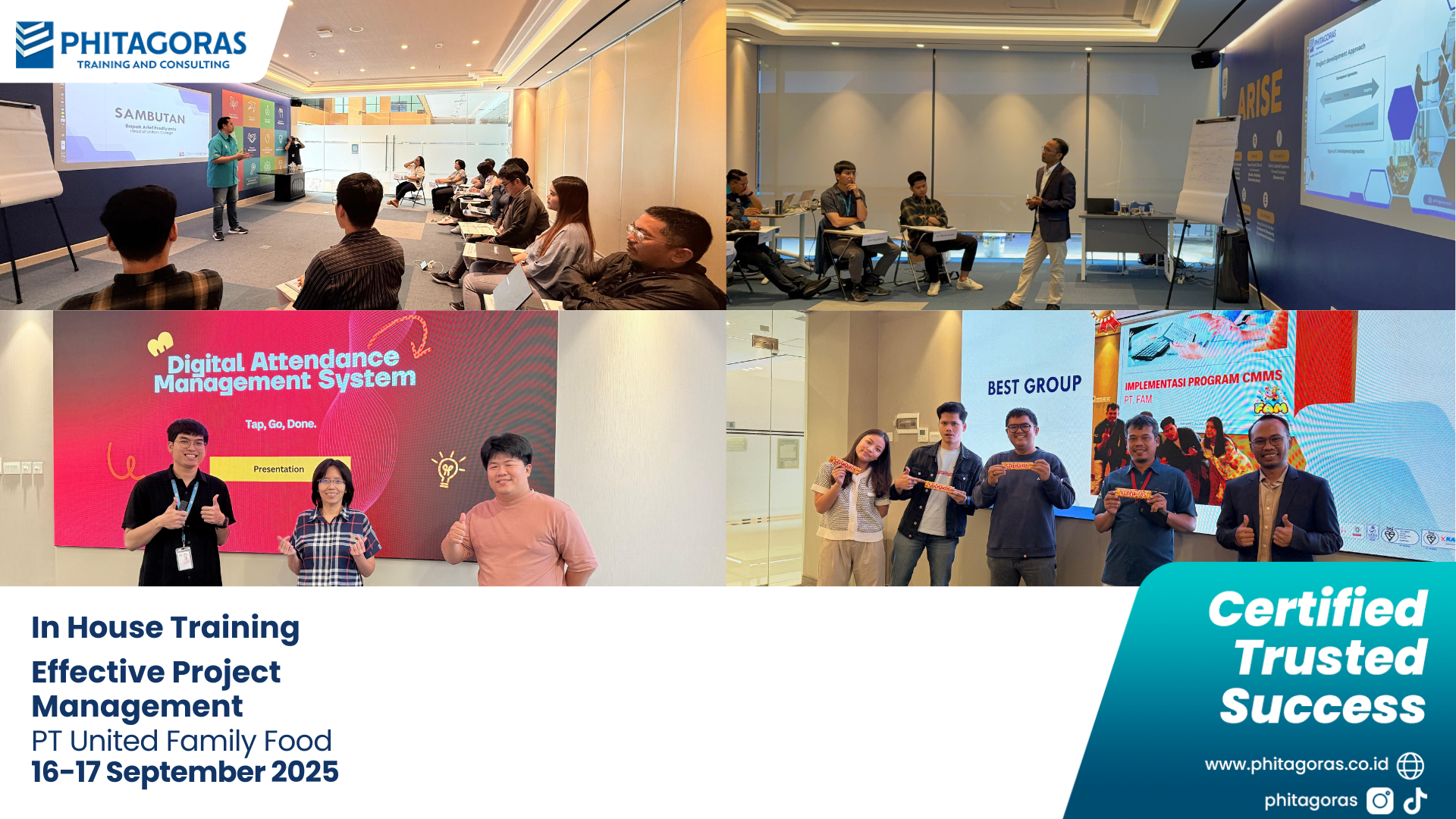 Dokumentasi Kegiatan IHT - Effective Project Management, PT United Family Food 16-17 September 2025