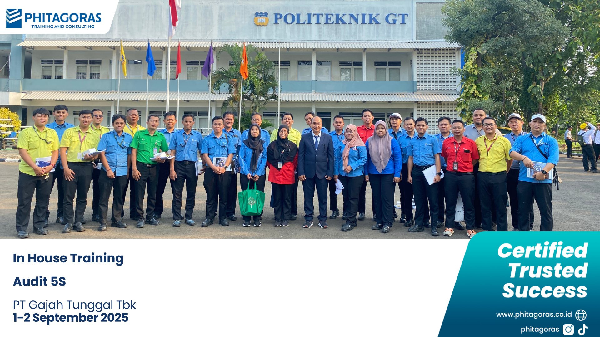 Foto Bersama In House Training Audit 5S - PT Gajah Tunggal Tbk 1-2 September 2025