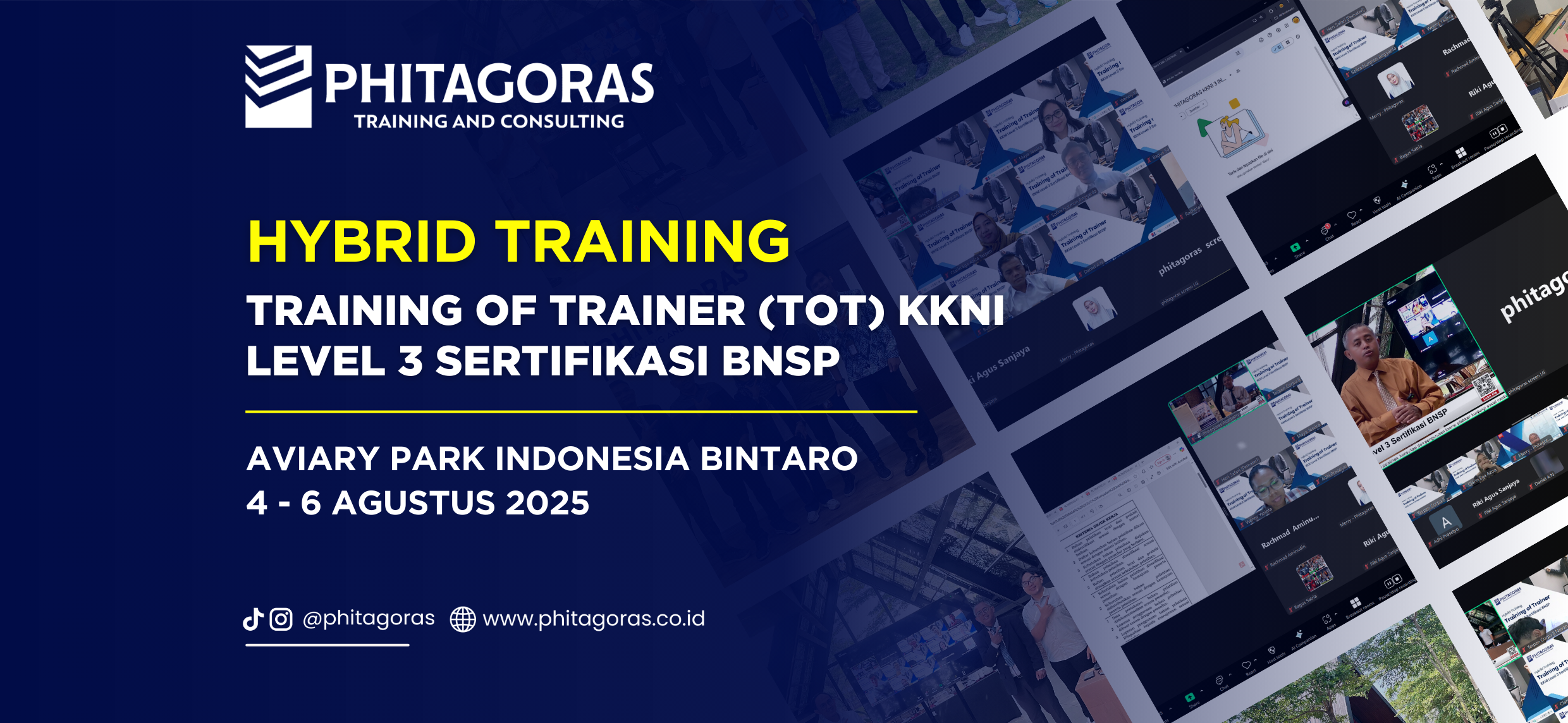Hybrid Training Training of Trainer (TOT) KKNI Level 3 Sertifikasi BNSP, Aviary Park Indonesia Bintaro 4 - 6 Agustus 2025