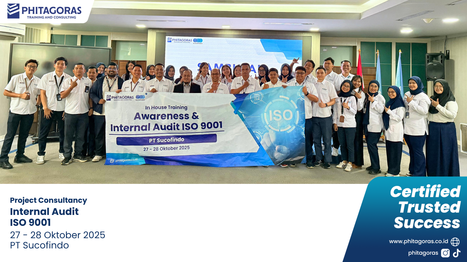 Foto Bersama Project Consultancy Awareness & Internal Audit ISO 9001 - PT Sucofindo 27 - 28 Oktober 2025