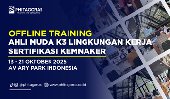 thumbnail Offline Training Ahli Muda K3 Lingkungan Kerja Sertifikasi Kemnaker - Aviary Park Indonesia 13 - 21 Oktober 2025