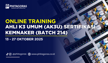 thumbnail Online Training Ahli K3 Umum (AK3U) Sertifikasi KEMNAKER (Batch 214) 13 - 27 Oktober 2025