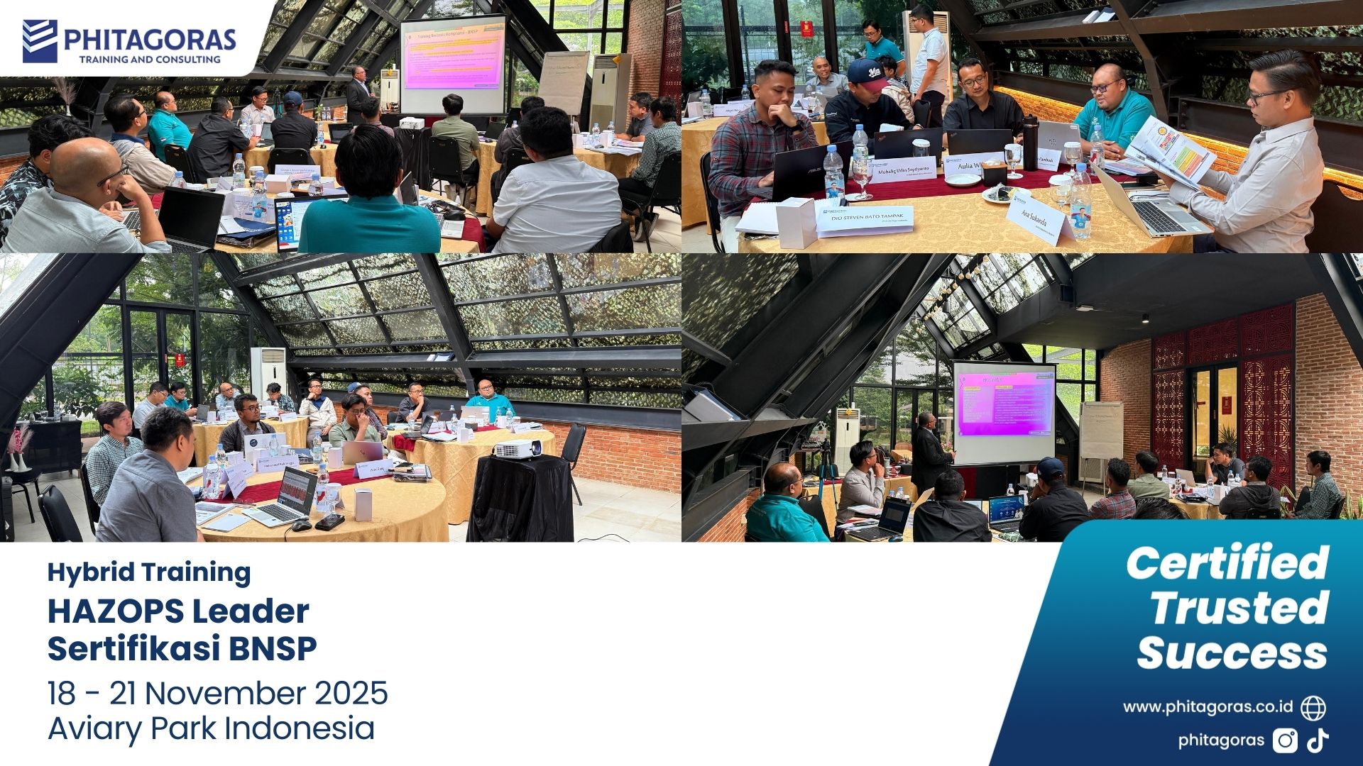 Foto Kegiatan Hybrid Training HAZOPS Leader Sertifikasi BNSP 18 - 21 November 2025 di Aviary Park Indonesia