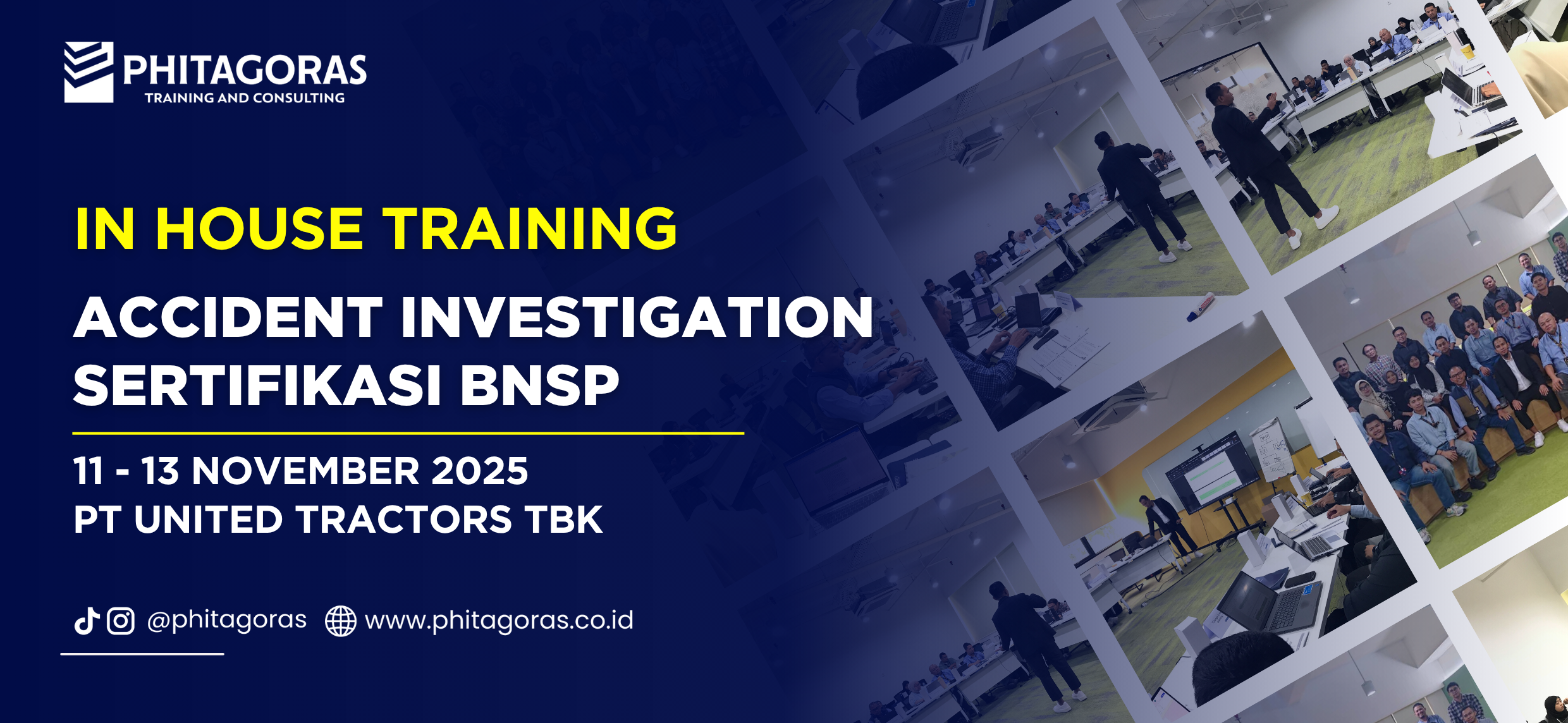 In House Training Accident Investigation Sertifikasi BNSP - PT United Tractors Tbk 11 - 13 November 2025