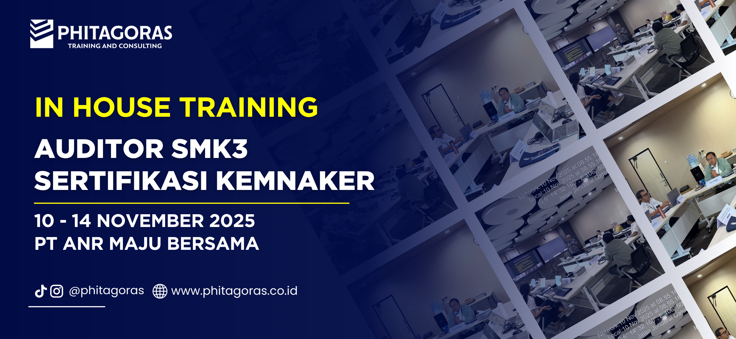 In House Training Auditor SMK3 Sertifikasi Kemnaker - PT ANR Maju Bersama 10 - 14 November 2025