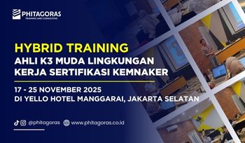 thumbnail Hybrid Training Ahli K3 Muda Lingkungan Kerja Sertifikasi Kemnaker, 17 - 25 November 2025 di Yello Hotel Manggarai, Jakarta Selatan