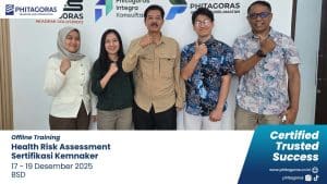 Foto Bersama Offline Training Health Risk Assessment Sertifikasi Kemnaker 17 - 19 Desember 2025